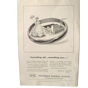 Vintage 1951 Southern Railway Something old Ad Advertisment